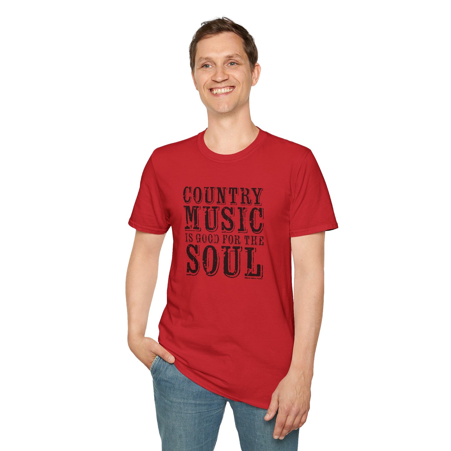 Country Music Is Good For The Soul Unisex Softstyle T-Shirt